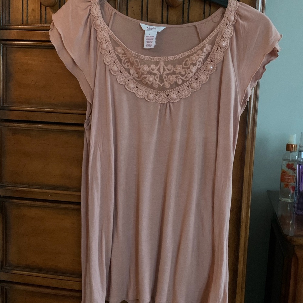 Candies dressy top - pink/blush color.